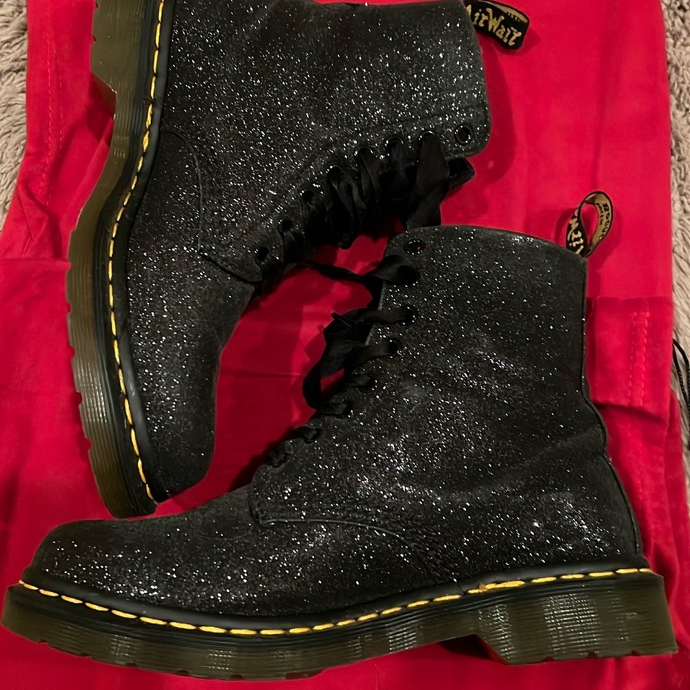 Dr. Martens 1460 Pascal Glitter Black Boots
